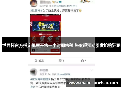 世界杯官方指定机票开售一小时即售罄 热度超预期引发抢购狂潮